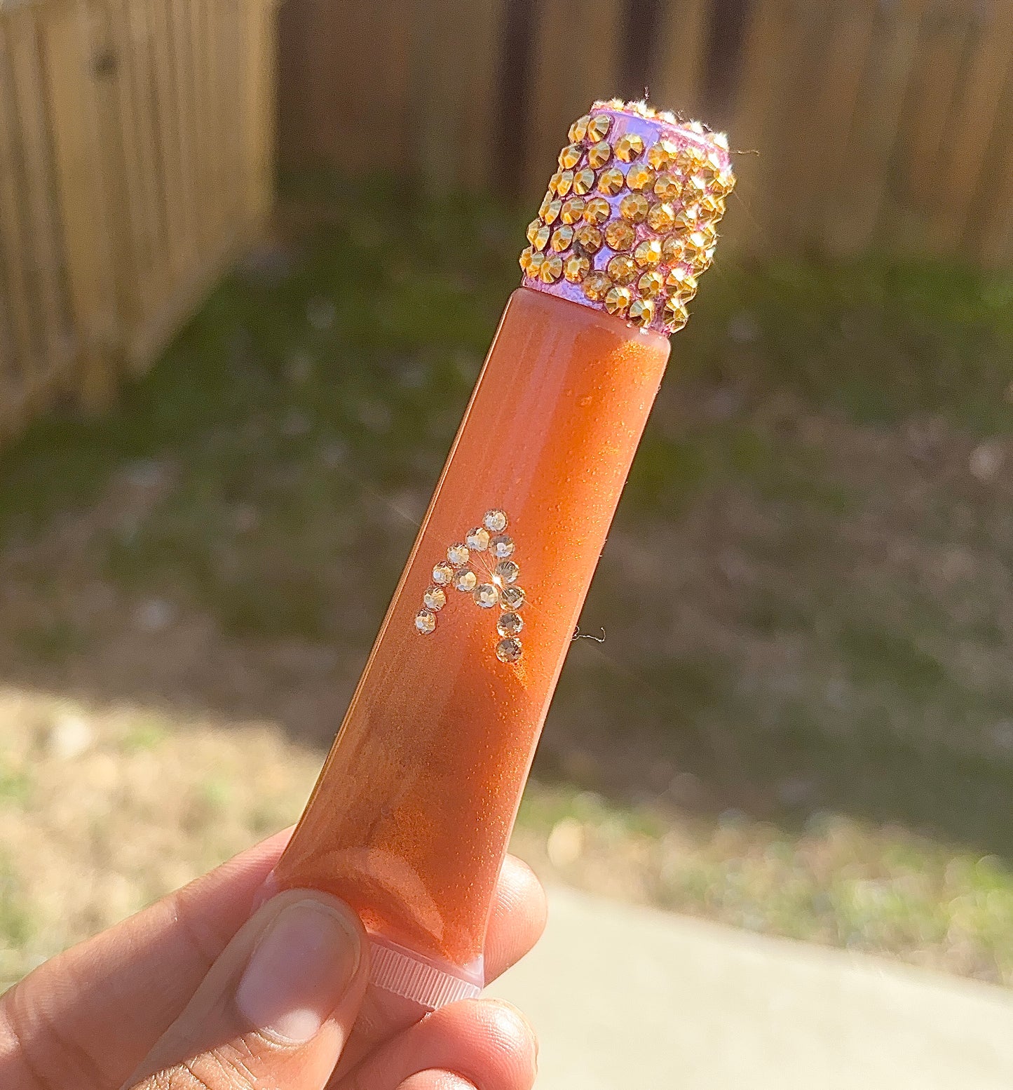 LUXBITE Signature Gloss (Bejeweled Cap with Initial Letter or Heart)